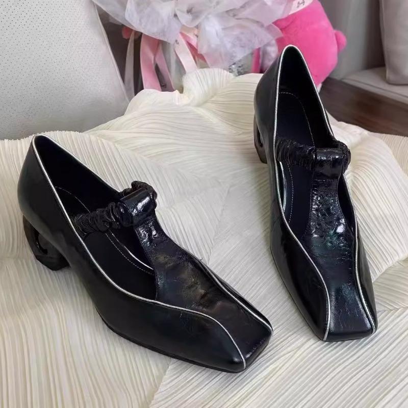 Cute Square Toe Ladies Ballet Shoes Fashion Flat Bow Mary Jane Summer Women's Pumps Commuter Concise Female Shoes