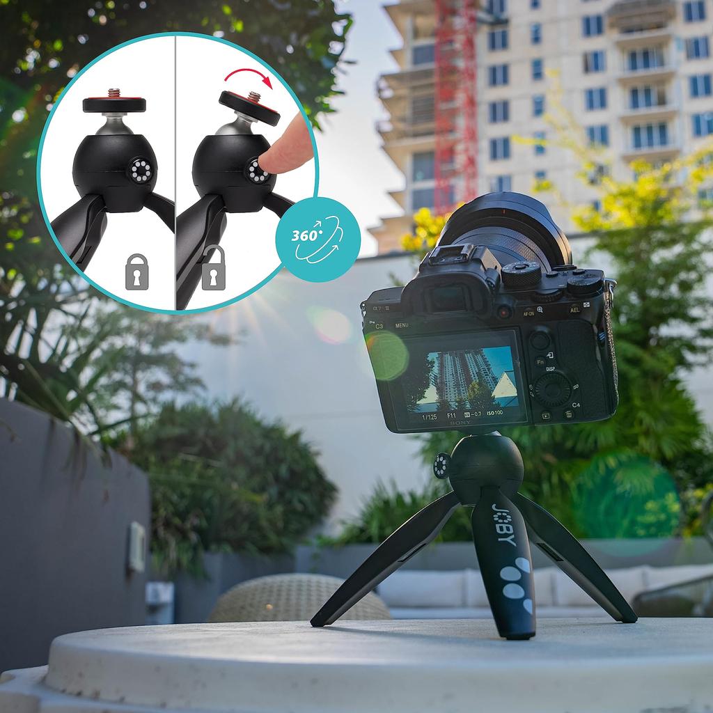 JOBY Mini Tripod Handypod 2 Black Handypod2 Hand Grip for Video Shooting Height Storage Height Weight Load Capacity 1kg Aluminum Mirrorless Camera