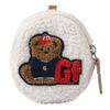 Mini Round Coin Purse Plush Small Pouch Cute Zipper Pouch Compact Change Purse
