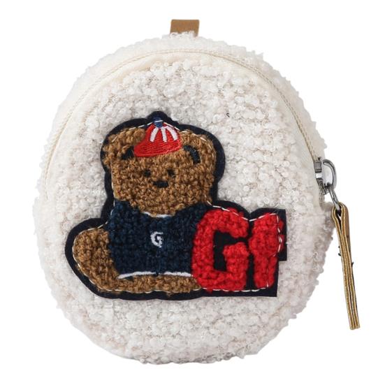 Mini Round Coin Purse Plush Small Pouch Cute Zipper Pouch Compact Change Purse