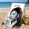 Custom Name Artistic Ariana Heart In Space Adventure Microfiber Beach Towel, Lightweight for Summer Travel, Swimming Pool Fan Gift
