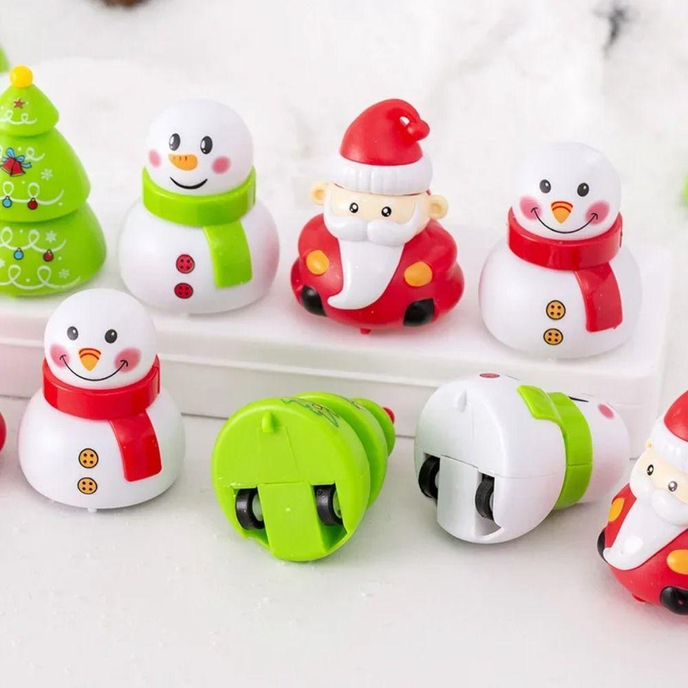 Old Man Snowman Car Toys Christmas Tree Santa Vehicle Toy Christmas Pull Back Car Kids Gift Bag