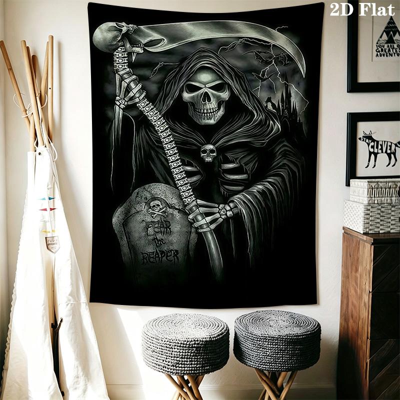 Dark Fantasy Reaper Tapestry Tapestry Wallmounted Fashion Print Soft Wall Decoration Wall Covering Decoration