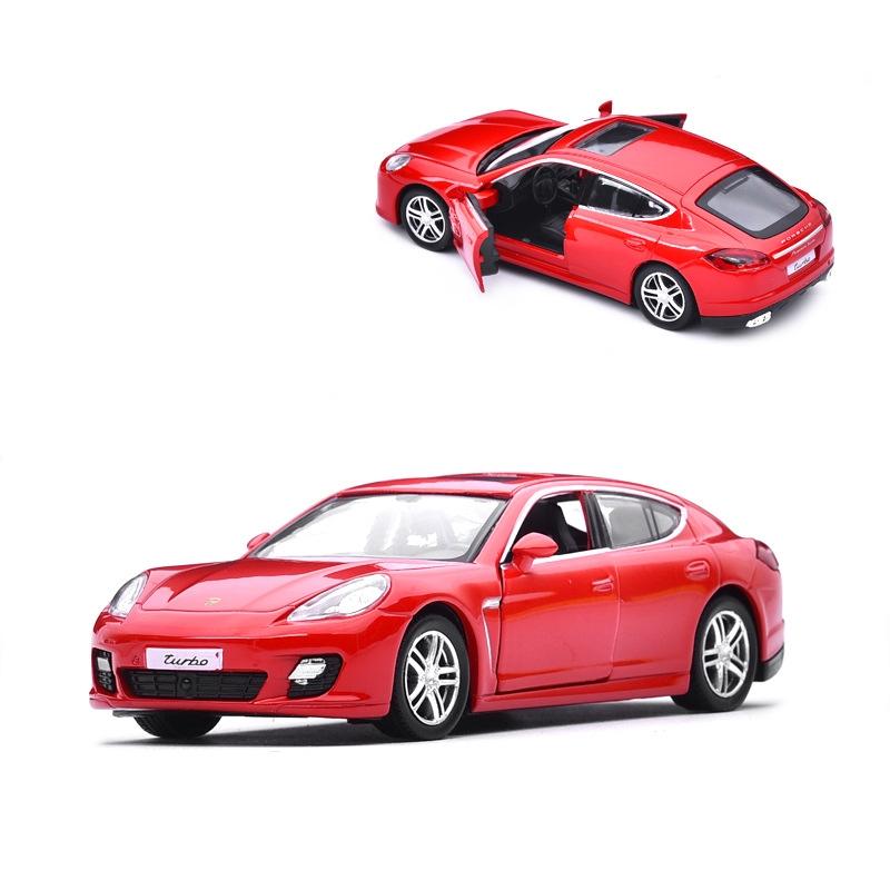 1/36 Scale Porsche Panamera Turbo Toy Car Model for Children 5'' RMZ CiTY Diecast Miniature Pull Back Collection Gift for Kid Boy