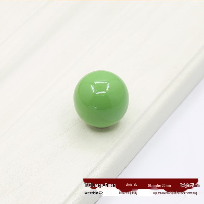 Round Colored Ceramic Drawer & Cabinet Handle