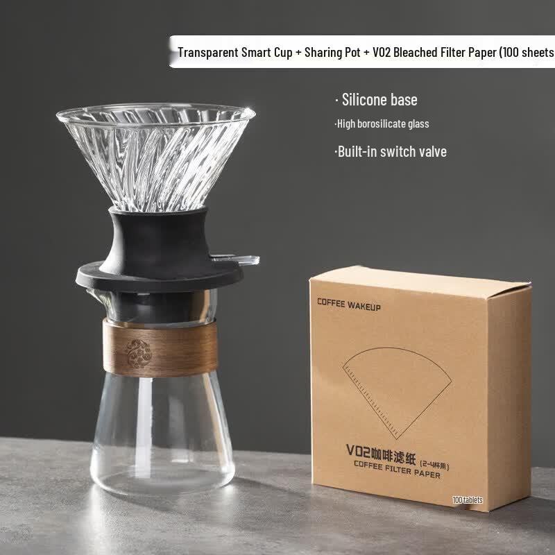 Qiwei Japanese Pour-Over Coffee UFO Clever Dripper Set