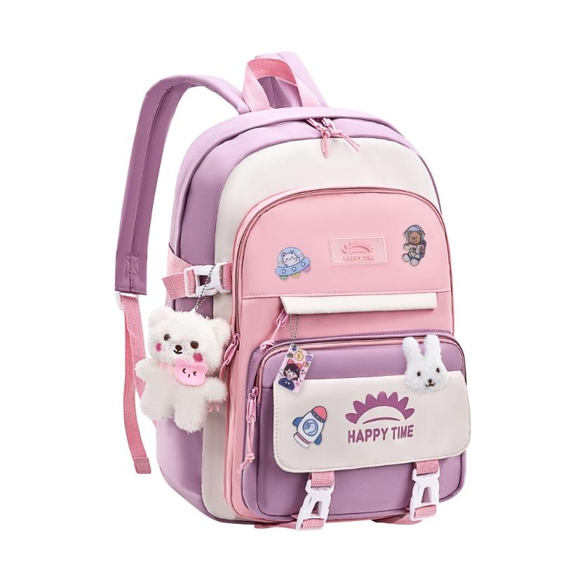 Laptop Backpacks School Bag College Backpack Travel Daypack Large Bookbags with Pins and Pendant for Teens Girls Women
