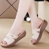 Popular Cool Slippers Women's New Muffin Platform Slippers In Summer 2025 Women's Outer Wear Mother Sandals Wedge Heel Slippers