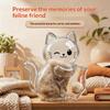 Transparent Acrylic Cat Shaped Pet Hair Storage Jar Cartoon Design Perfect For Cat Owners To Store Fur And Whiskers As Keepsake