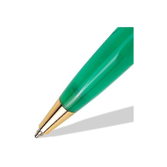 Campomarzio Lady Ballpoint Pen, Emerald Green, Celluloid Body, Mini Twist Type, One of a Kind, Recommended for Gifts