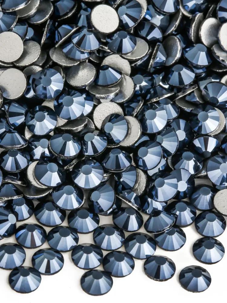 Jet black 288 pieces SS30 Glass crystals, non-hot fixed rhinestones, flat stones for DIY nail art, fabric decoration and clothing