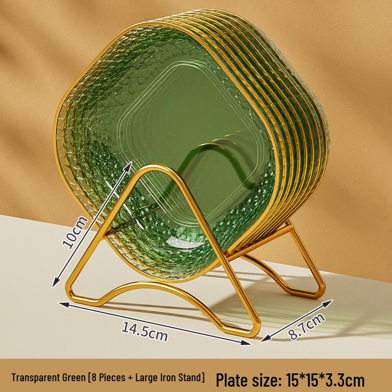Luxury Plastic Bone Dish: Versatile Small Plate for Snacks, Fruits, Residue Storage, and Stir-Fry.