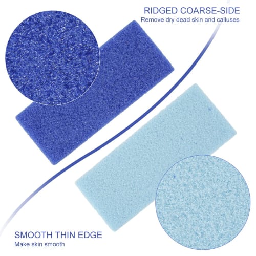 4-Piece Double-Sided Foot Pumice Stones, 2-in-1 Callus Remover Pads, Pedicure Stone Scrub for Hard Skin, Callus Remover for Feet and Hands