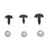 140Pcs Set   Noses Plastic 3 Sizes with Washers for Stuffed Animals Dogs Doll Making Black