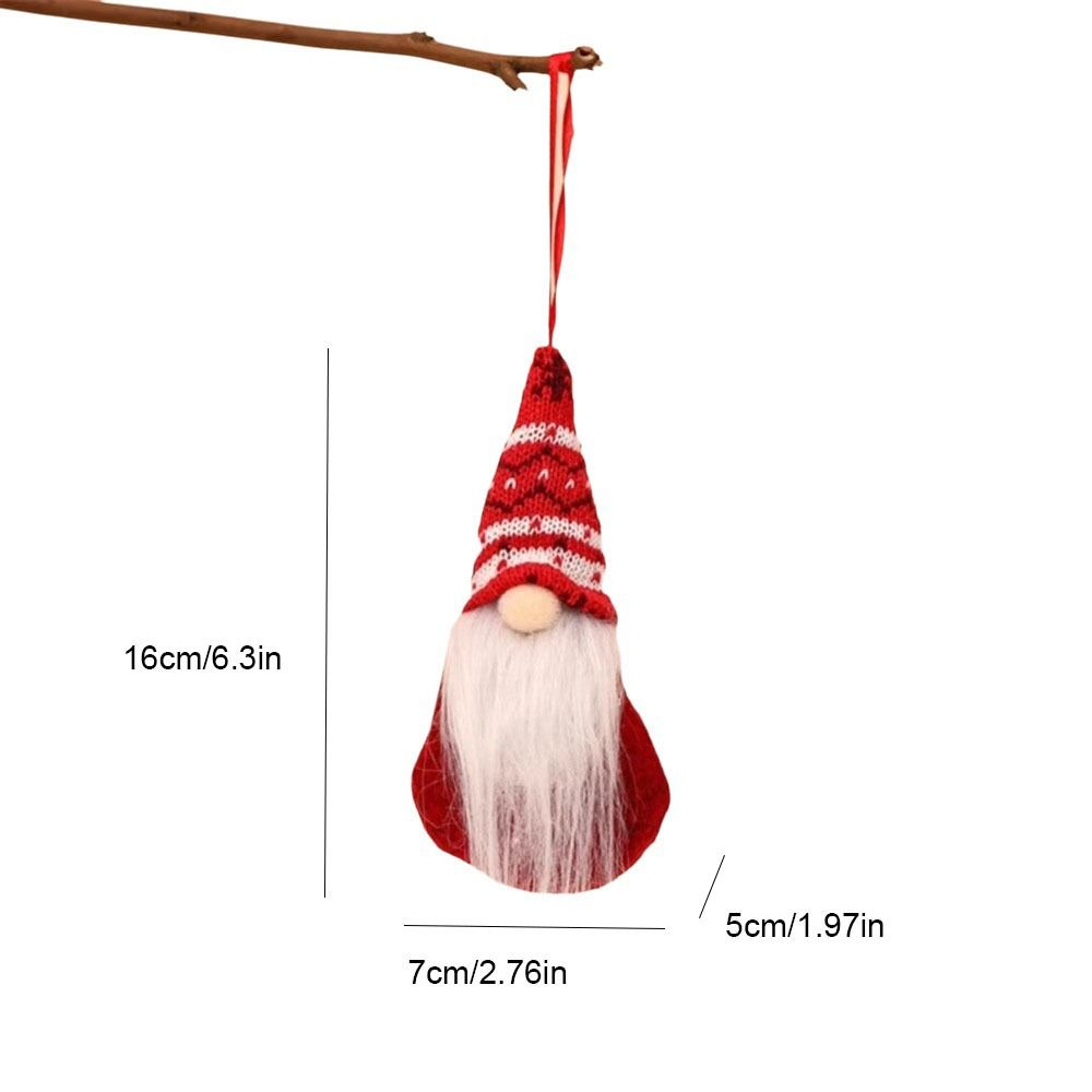 Plush Christmas Gnome Pendant Faceless Tomte Ornaments Unique Christmas Tree Hanging Doll New Year