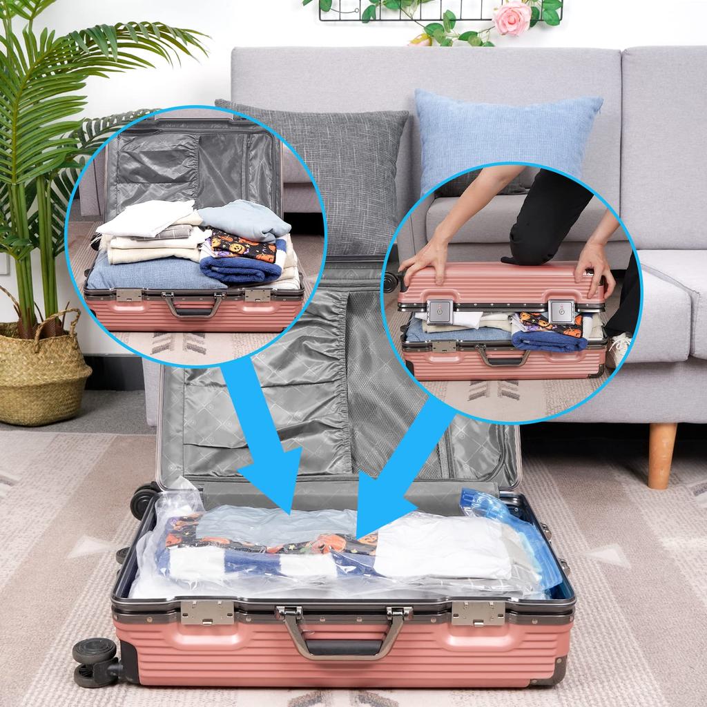 Vacuum Storage Bags Vacuum Seal Bag Space Saving Bags for Comforters Clothes Pillow Bedding Blanket Storage