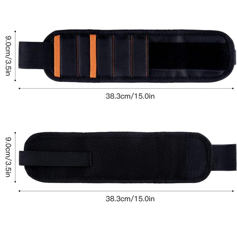 Magnetisk armbånd med sterke magneter Holder skruer Spiker Bore Organizer Oppbevaringsbelte Verktøy Oppbevaringshåndledd
