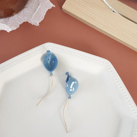 Women Earrings Balloon Shape Tassel Cute Painted Geometric Dangle Earrings for Daily Wear