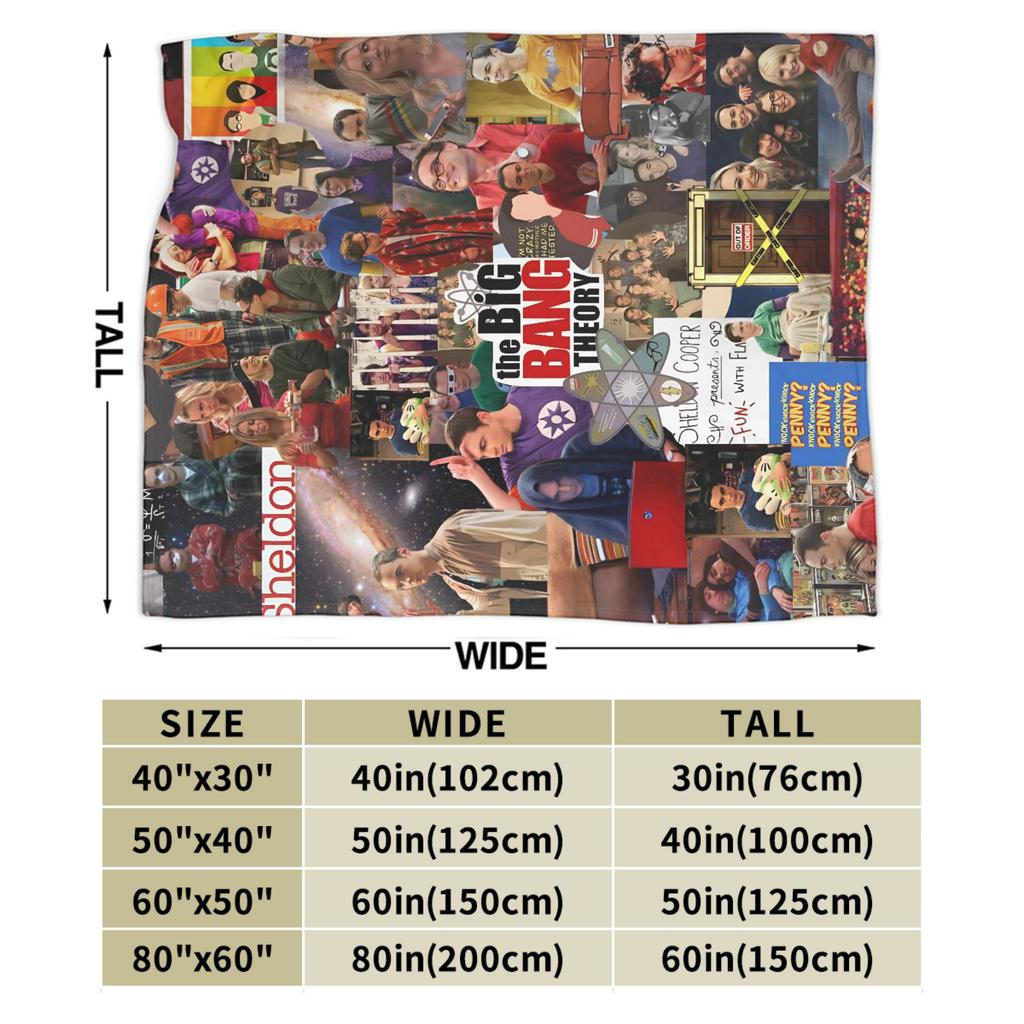 Soft Warm Blanket Airplane Travel The Big Bang Theory Throw Blanket Flannel Bedspread For Home Decor Comfortable Sofa Bed Cover