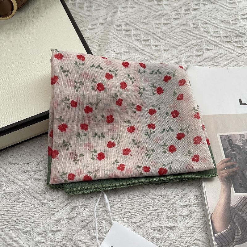 58*58cm Baumwoll-Quadrat-Schal Bandana, Kopfbedeckungen für Frauen, Kopftuch Taschentuch, Quadratischer Schal Stirnband, Vielseitige Schals für Frauen