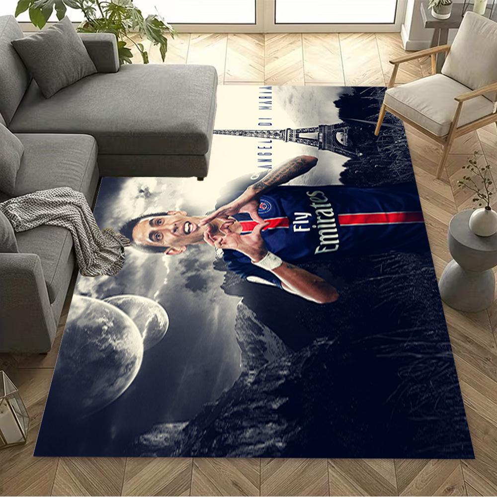 Dynamic Soccer Player Action Floor Rug Office Rug Perfect for Kitchen Decorate room Balcony Foyer Anti-slip Rug Anime Office Decor Gift for Festivals