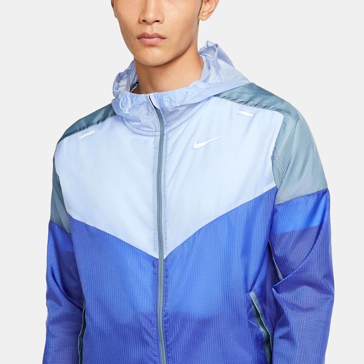 Nike Windrunner Woven Color-Block Running Jacket Men Jackets Blue CK6342-430