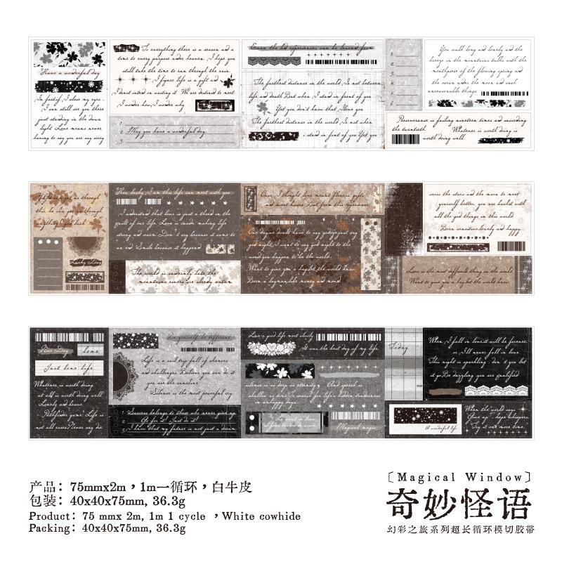 1 pièce Décoration DIY Rubans Adhésifs Poème de Narrateur Japonais pour Jeunes Filles Rubans Washi Rubans de Masquage autocollants papeterie