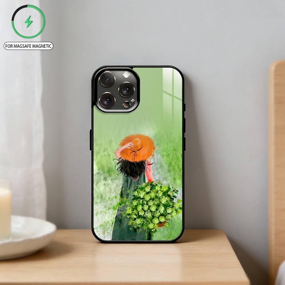 

G-Girl Among Flowers Phone Case For iPhone17,16,15,14,13,12,11 Plus,Pro Max Magnetic For Magsafe Wireless Charging iPhone11