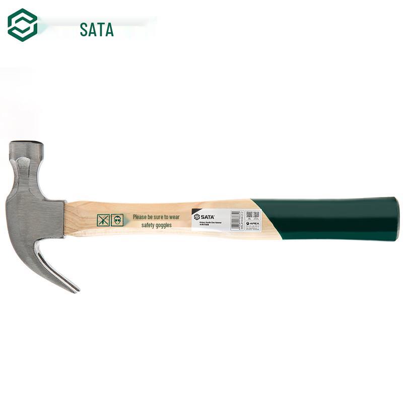 SATA Wooden Handle Claw Hammer