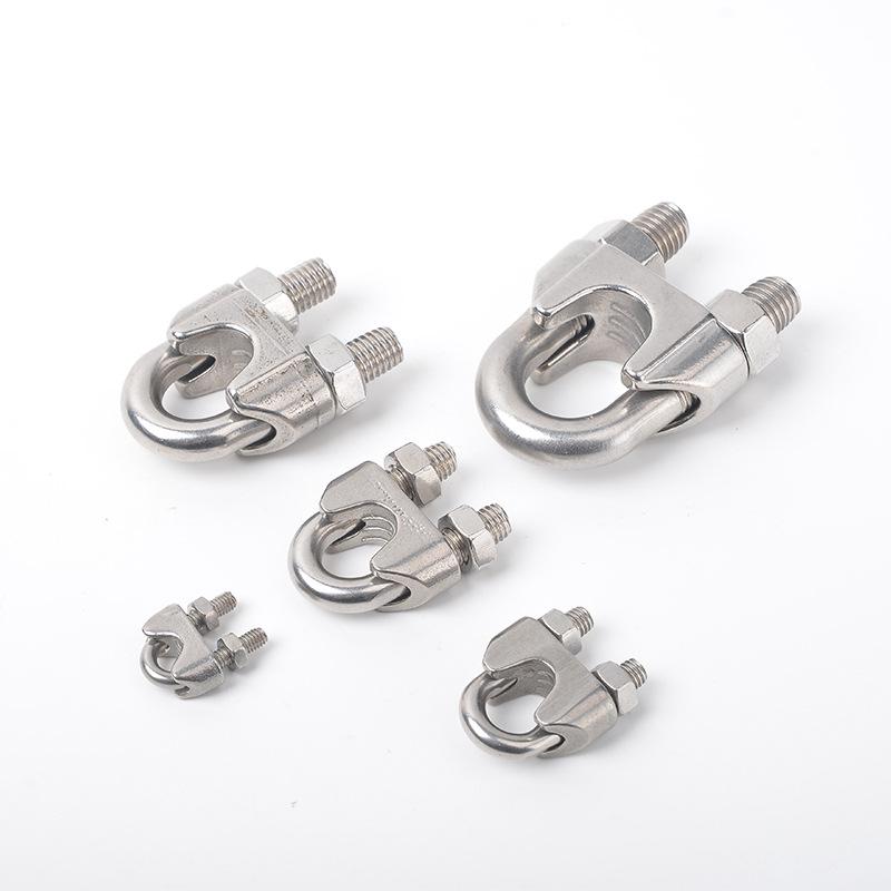 304 Stainless Steel Wire Rope Thimble, U-Bolt Clamp & Clip Set