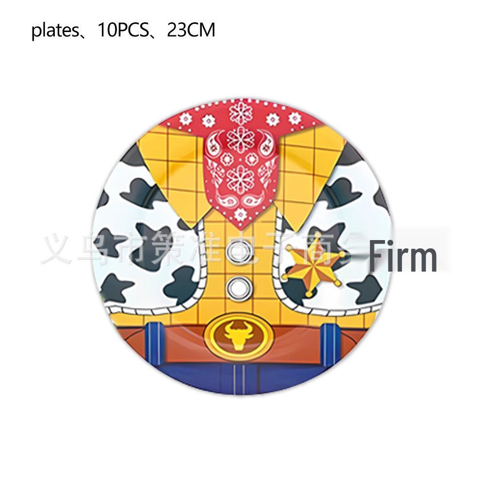 Toy Story Geburtstagsparty Geschirrset: Einwegbecher, Teller, Tischdecke & Dekorationen für Kinder