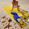 Yellow Family Portrait Beach Towel, Super Soft Microfiber, Gift for Her/Him, Birthday, for Pool, Beach, Travel, Home Decor Fan gifts