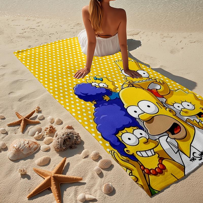 Yellow Family Portrait Beach Towel, Super Soft Microfiber, Gift for Her/Him, Birthday, for Pool, Beach, Travel, Home Decor Fan gifts