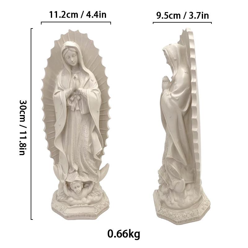 Resin Handicrafts Virgin Mary Christian Sculpture Catholic Goddess Sculpture Decorative Figurines Home Decoration Accessories
