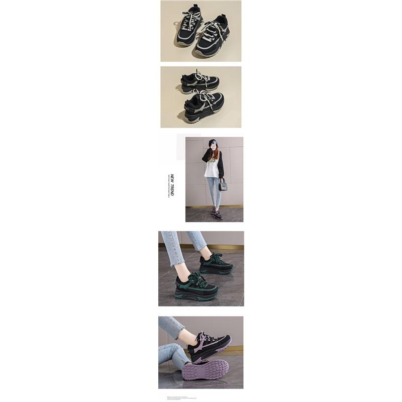  Classic Chunky Sneakers Lac Up Platform Casual Shoes For Women