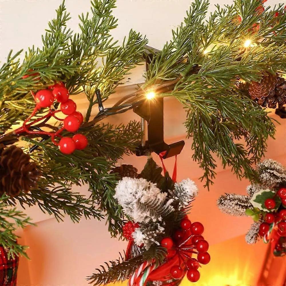 3pcs Garland and Stocking Mantel Holders, 2 in 1 Mantle Hangers Heavy Duty