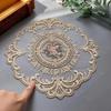 28cm Lace  Embroidered Vintage Lace Placemat Cover Towel Tea Table Mat Decorative Ornament Tablecloth Flag