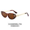 New Advanced Metal Sunglasses Fashion Oval Glasses Brand Designer Vintage Sun Glasses Uv400 Shades High Quality