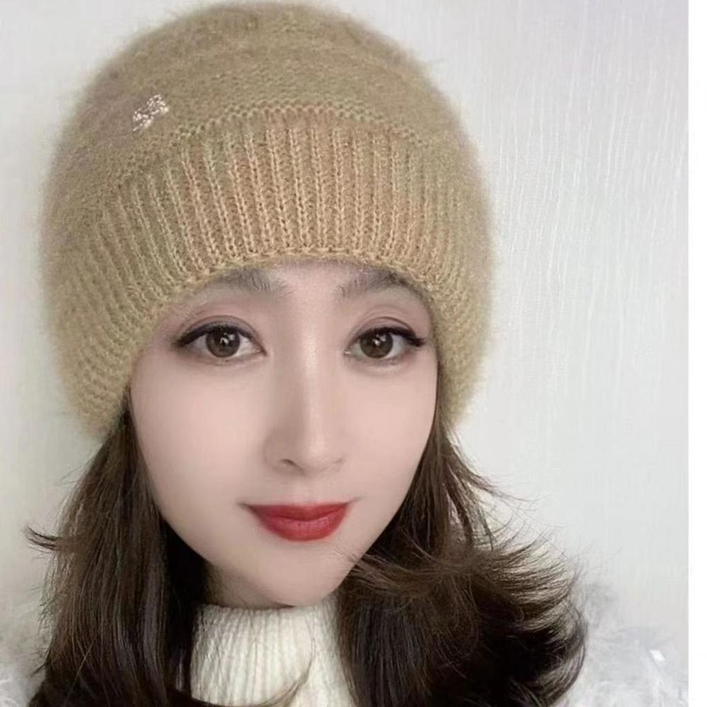 Autumn and Winter Wrapped Head Cap Knitted Hat Women's Warm Hat Handmade Jacquard Hat