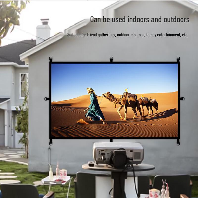Portable Black-Backed Soft Projector Screen