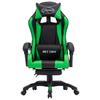VidaXL Gaming Armchair with Footrest Reclining Chair Computer Armchair Work Office Indoor Green and Black 287989