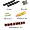 Bicycle Repair Tool Kit with Tire Patches, Pry Bar, Glue, and File In Plastic Box