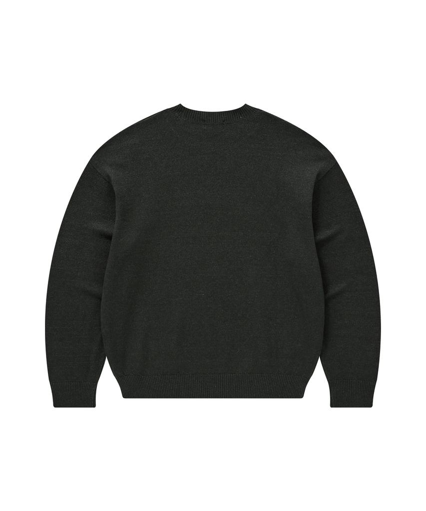 COVERNAT Big C Logo Knit Dark Gray