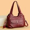 Women's Bag Large Capacity Soft Leather Handbag Crossbody Bag Urban Simple Commuter Shoulder Underarm Bag