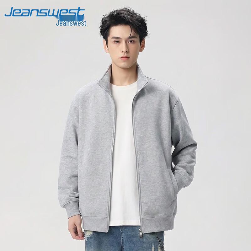 Jeanswest Men s Casual Full-Zip Stand-Collar Jacket 3XL