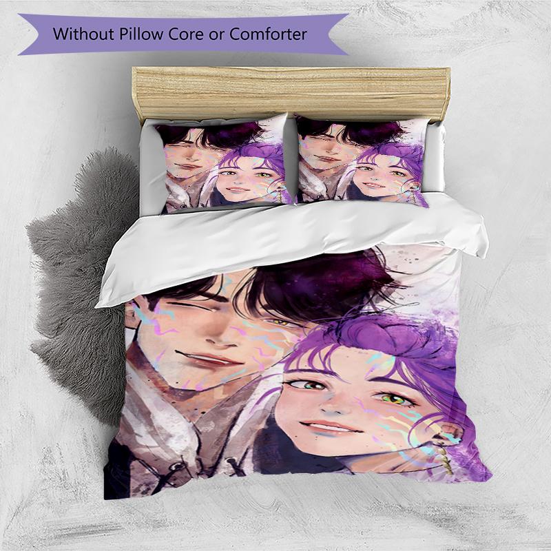 3pcs KPop Demon Hunters26 Design Cover Set - HD Printed Bedding with 1 Cover and 2 Pillowcases - Perfect for Home and Dorm Decor