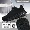 Rotating button Safety Shoes Men Air cushion Work Sneakers Steel toe shoes Puncture-Proof Security Protection Shoes Work Boots