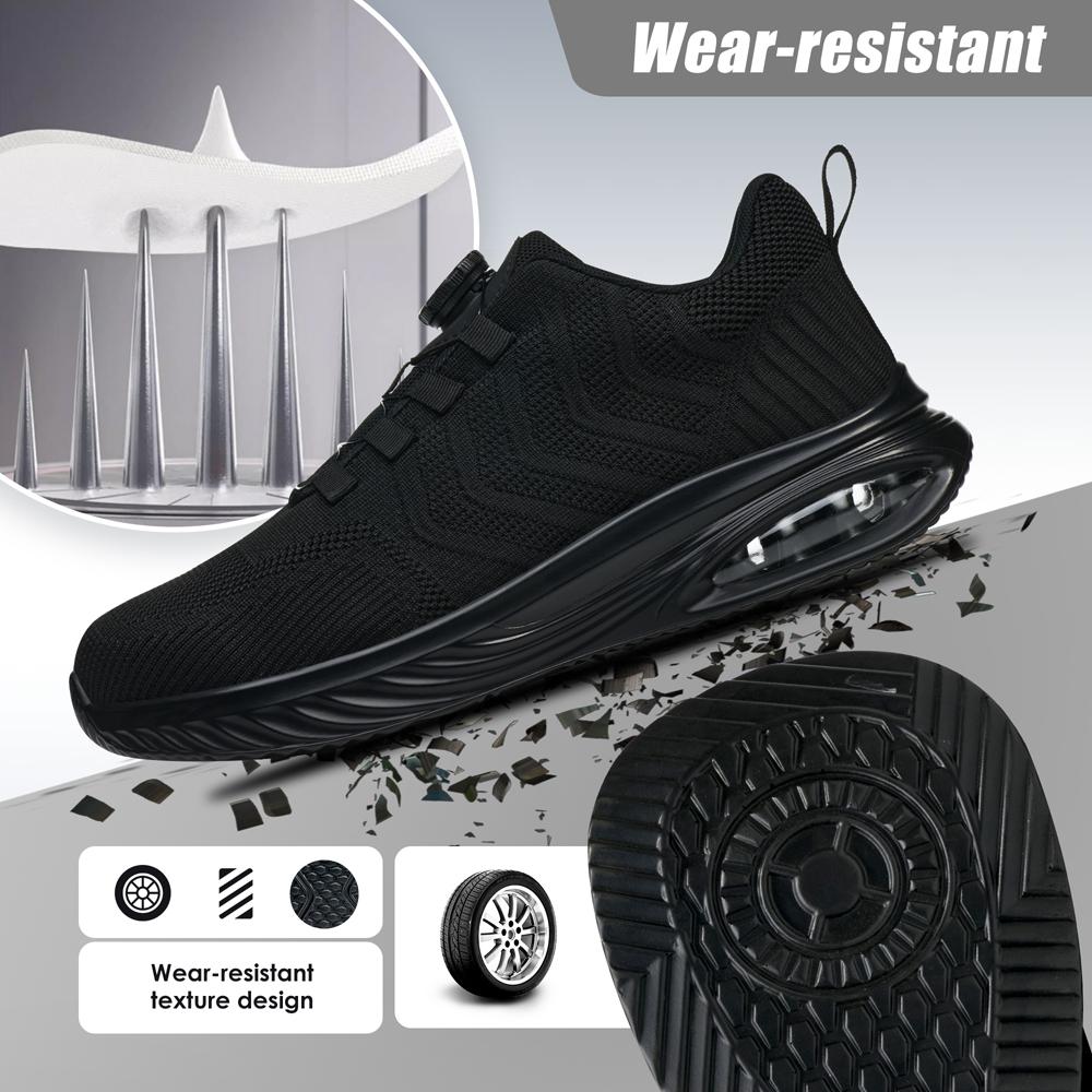 Rotating button Safety Shoes Men Air cushion Work Sneakers Steel toe shoes Puncture-Proof Security Protection Shoes Work Boots