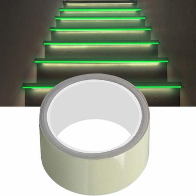 Glow In Dark Tape High Brightness Safety Egress Markers Glow In the Dark Duct Tape Wear-Resistant Green Fluorescent Tape