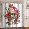 Skull Shower Curtain Waterproof Polyester Fabric Gothic Halloween Sexy Woman Love Print Shower Curtain Cortina De La Ducha